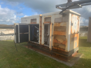 Corroded generator canopy 